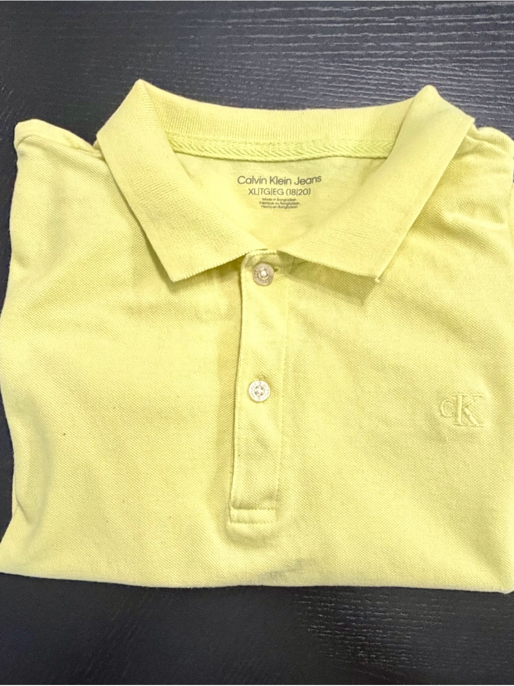 Calvin Klein Jeans Light Lime Green Polo Shirt